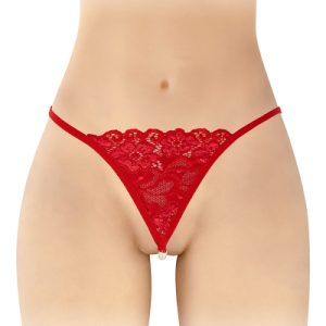 String avec perles Venusina - rouge