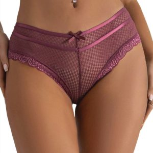 Tanga bordeaux dentelle - Paris Hollywood