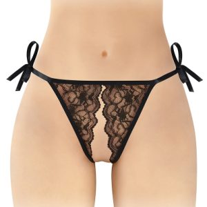 String noir ouvert à nouer Stella - Fashion Secret
