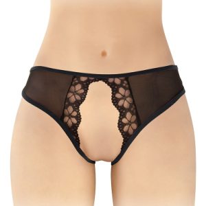 Culotte noire ouverte Ambre - Fashion Secret
