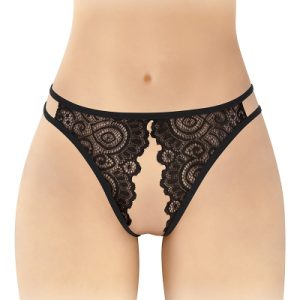 Culotte noire ouverte Annette - Fashion Secret