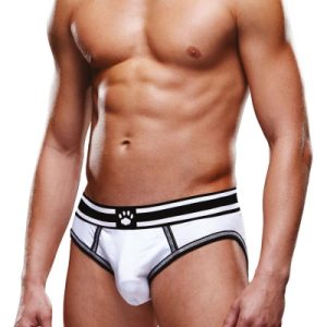 Slip ouvert blanc et noir - Prowler