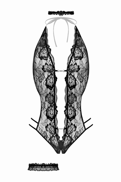 Ensemble body ouvert Renee noir - Christine 4 Ensemble body ouvert Renee noir - Christine – Image 4