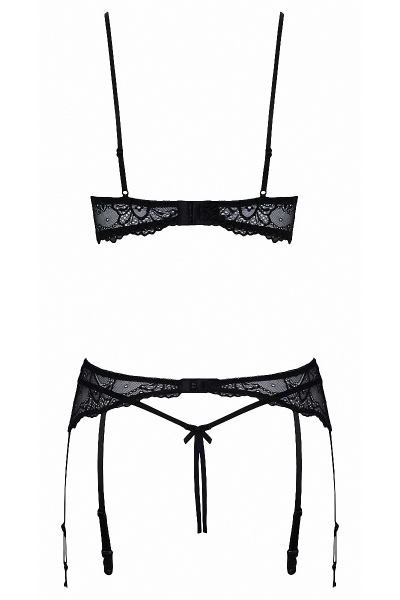 Ensemble lingerie ouverte noir - Cotelli Lingerie 4 Ensemble lingerie ouverte noir - Cotelli Lingerie – Image 4