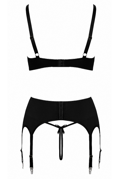 Ensemble coquin ouvert 3 pièces gris - Cottelli Lingerie 4 Ensemble coquin ouvert 3 pièces gris - Cottelli Lingerie – Image 4
