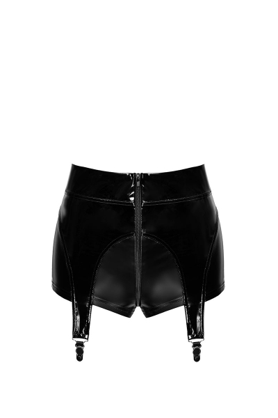 Short à jarretelles Glam F325 vinyle et wetlook 4 Short à jarretelles Glam F325 vinyle et wetlook – Image 4