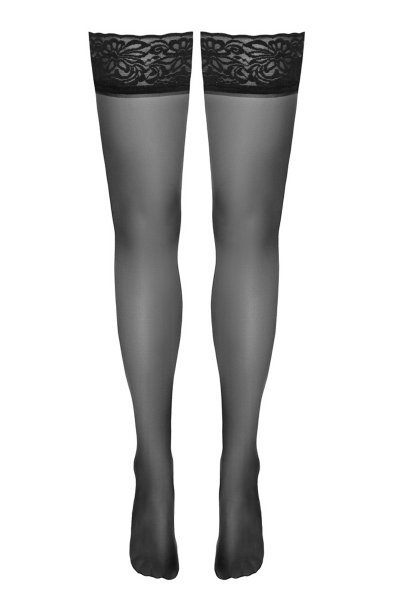 Bas autofixants noir Hold up 3 - Cotelli Legwear 4 Bas autofixants noir Hold up 3 - Cotelli Legwear – Image 4