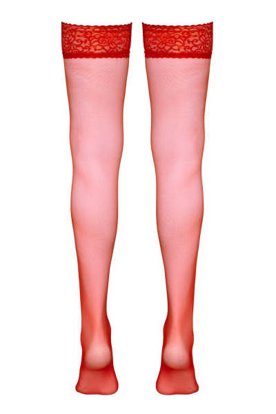 Bas autofixants rouge - Cotelli Legwear 4 Bas autofixants rouge - Cotelli Legwear – Image 4