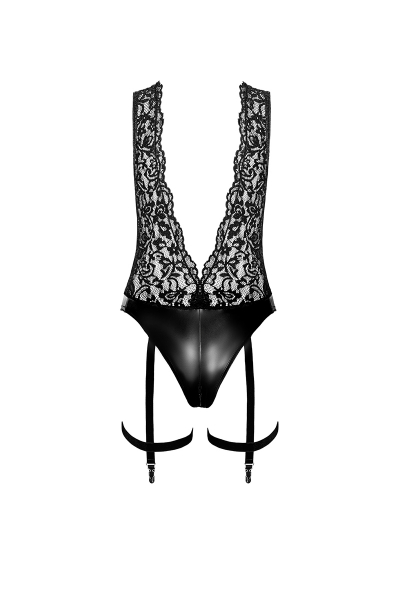 Body jarretelles Libido F297 wetlook et dentelle 4 Body jarretelles Libido F297 wetlook et dentelle – Image 4