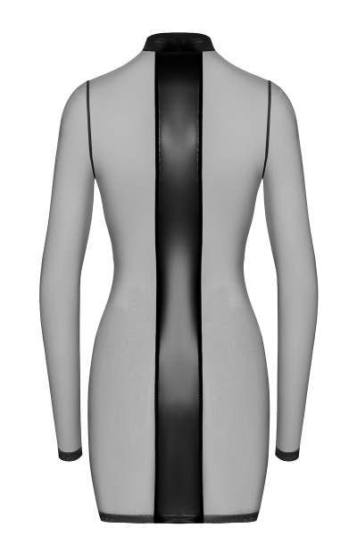 Mini robe tulle et wetlook Crossfire F369 - Noir Handmade 4 Mini robe tulle et wetlook Crossfire F369 - Noir Handmade – Image 4