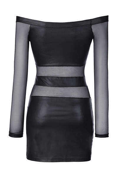 Robe noire V-9309 - Axami 4 Robe noire V-9309 - Axami – Image 4