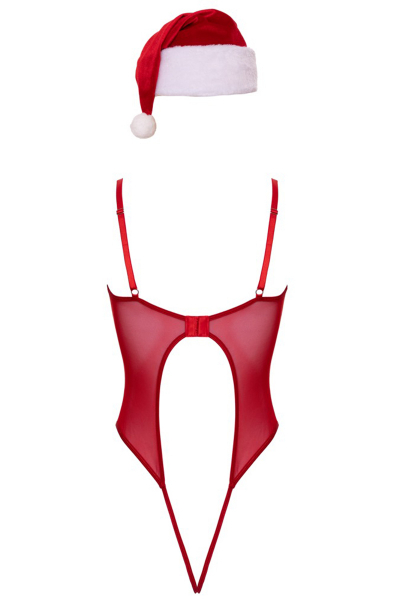 Ensemble body et bonnet de noel - Cottelli Lingerie 4 Ensemble body et bonnet de noel - Cottelli Lingerie – Image 4