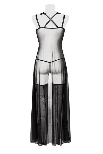 Set déshabillé tulle et dentelle 2 pièces - Grey Velvet 4 Set déshabillé tulle et dentelle 2 pièces - Grey Velvet – Image 4