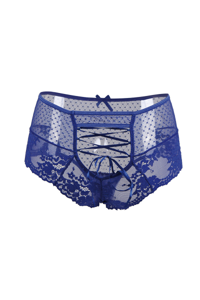 Tanga sexy bleu à laçage 4 Tanga sexy bleu à laçage – Image 4