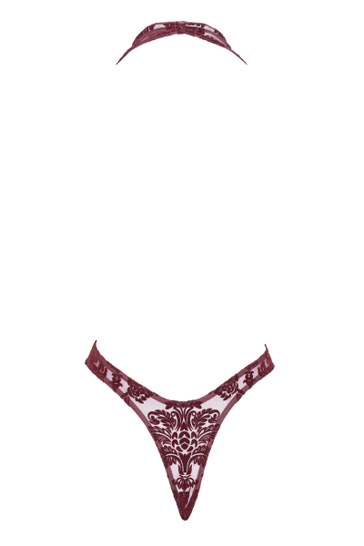 Body en tulle floqué Kink Royal F386 - Noir Handmade 4 Body en tulle floqué Kink Royal F386 - Noir Handmade – Image 4