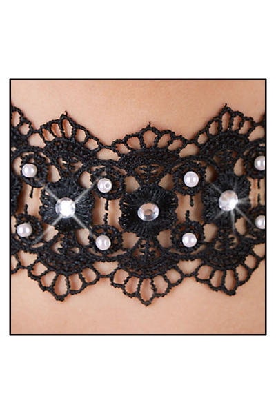 Collier brodé avec strass - Cotelli Accessoires 4 Collier brodé avec strass - Cotelli Accessoires – Image 4