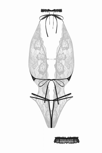 Ensemble body ouvert Renee noir - Christine 5 Ensemble body ouvert Renee noir - Christine – Image 5