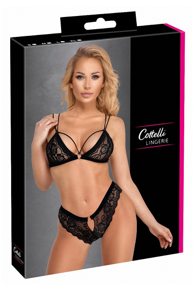 Ensemble coquin noir 2 pièces - Cottelli Lingerie 5 Ensemble coquin noir 2 pièces - Cottelli Lingerie – Image 5