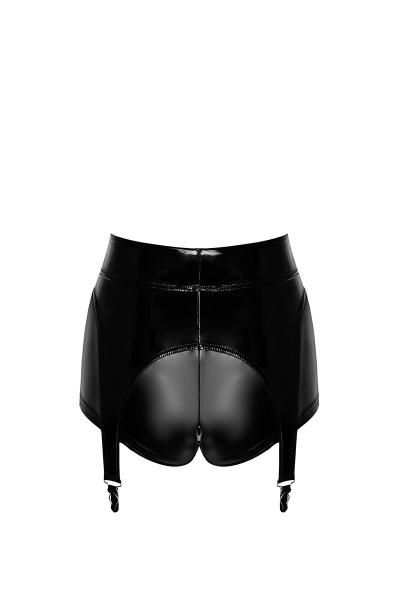 Short à jarretelles Glam F325 vinyle et wetlook 5 Short à jarretelles Glam F325 vinyle et wetlook – Image 5