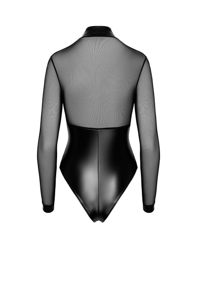 Body Edge zippé avec anneaux F321 wetlook et tulle 5 Body Edge zippé avec anneaux F321 wetlook et tulle – Image 5