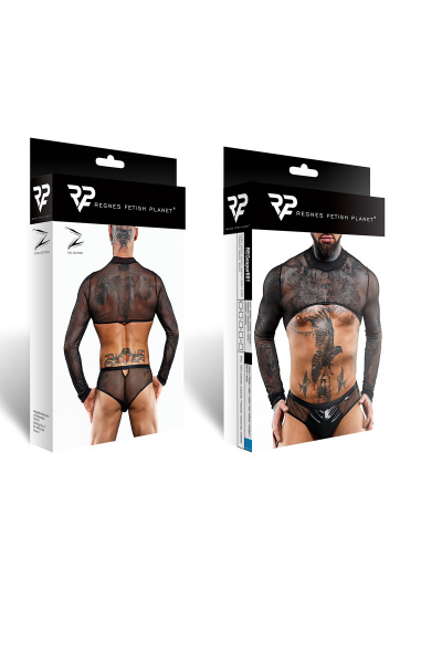 Crop top tulle noir transparent - Regnes 5 Crop top tulle noir transparent - Regnes – Image 5