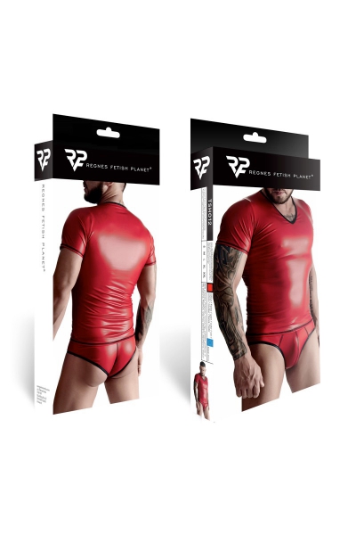 T-shirt wetlook rouge - Regnes 5 T-shirt wetlook rouge - Regnes – Image 5