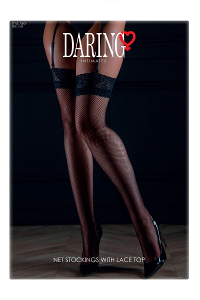 Bas résille Net Stockings with Lace Top - Daring Intimates 5 Bas résille Net Stockings with Lace Top - Daring Intimates – Image 5