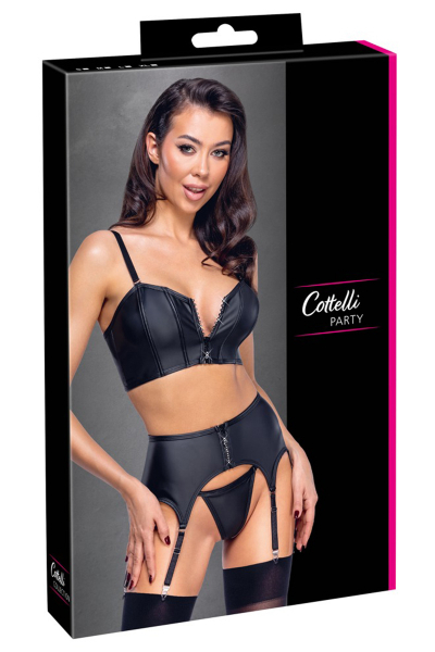 Ensemble lingerie 3 pièces avec porte-jarretelles - Cottelli PARTY 5 Ensemble lingerie 3 pièces avec porte-jarretelles - Cottelli PARTY – Image 5