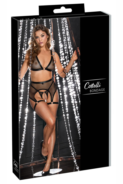 Ensemble Fetish noir en dentelle - Cotelli Bondage 5 Ensemble Fetish noir en dentelle - Cotelli Bondage – Image 5