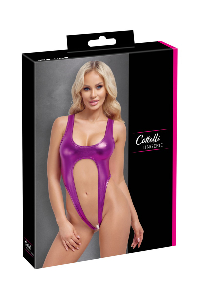 Body rose métallisé ouvert à l'entrejambe - Cotelli Lingerie 5 Body rose métallisé ouvert à l'entrejambe - Cotelli Lingerie – Image 5